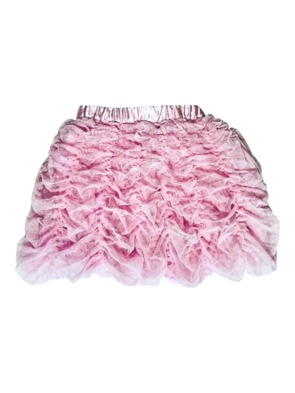 Girl’s Pink Ruffled Tiered Tulle Tutu Party Play Skirt Sz 2T